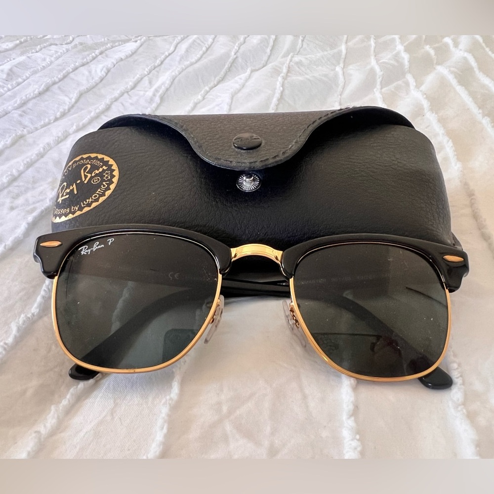 Ray Ban Polarized Black Clubmaster Classic Sunglasses